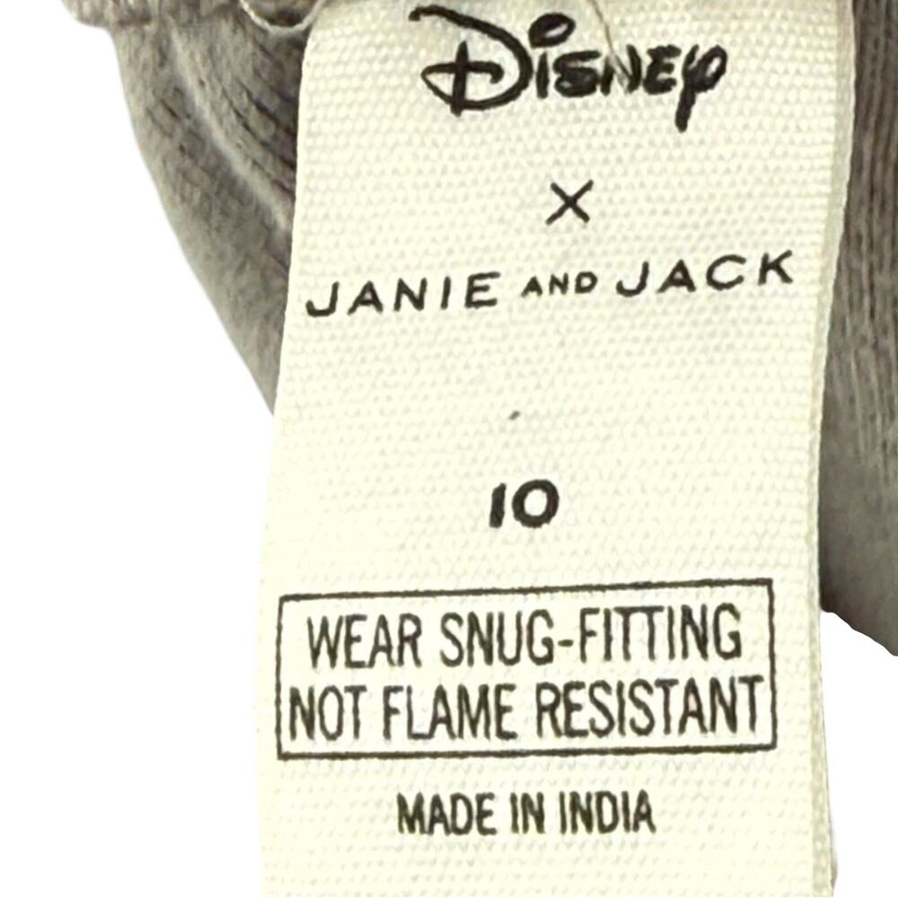 Disney X Janie and Jack Kid’s Mickey Mouse Pajama Set 100% Cotton Gray Size 10 - Picture 4 of 7